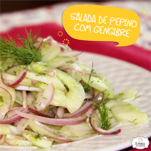 Salada de pepino com gengibre