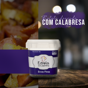 Batata dourada com calabresa